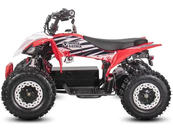 Детский электроквадроцикл WHITE SIBERIA SNEG LETO R 1000W